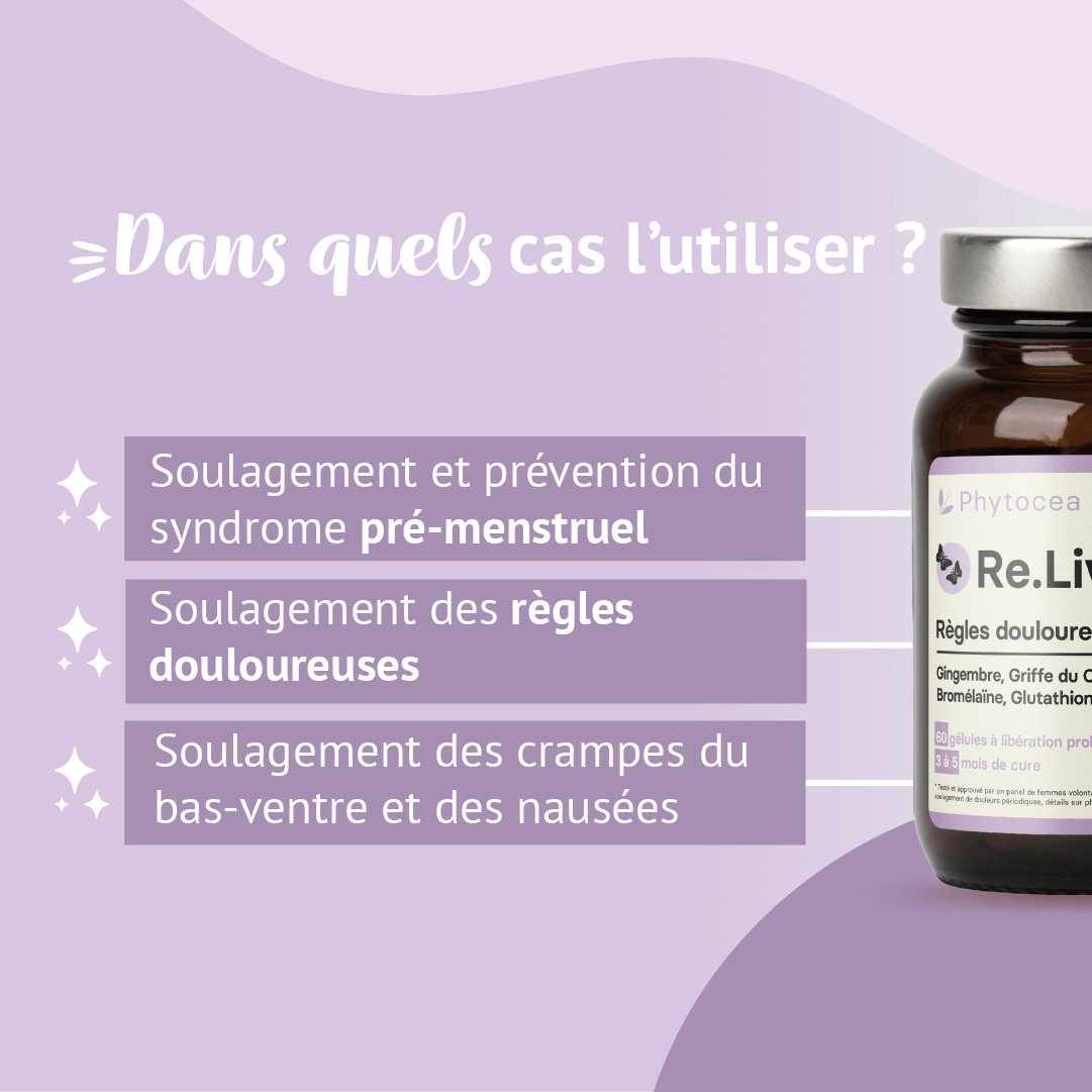 Re.Live: Complément alimentaire règles douloureuses - caractéristiques 2