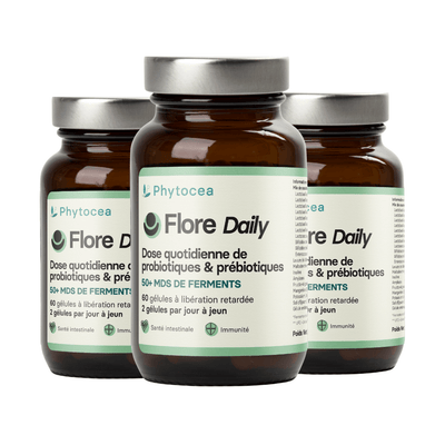 Daily Flora: Complemento alimenticio Probióticos + Prebióticos