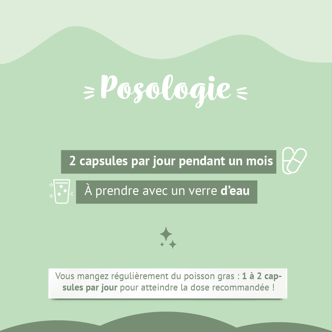 O.Mega: Complément alimentaire Oméga 3, DHA, Végan - Posologie